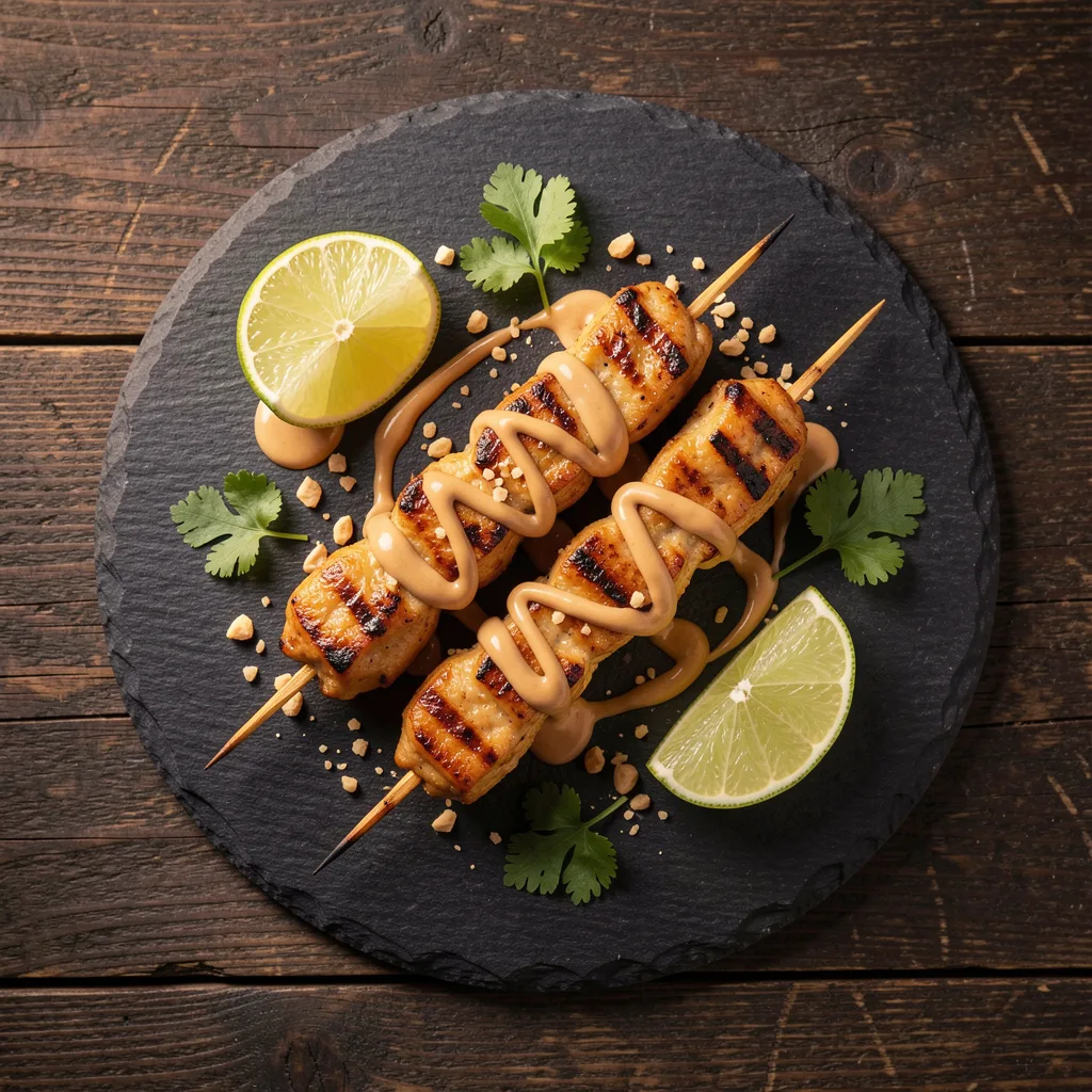 Huhn-Satay-Spiesse mit Erdnusssauce